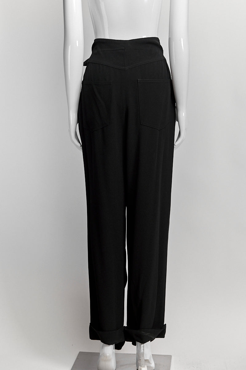 Balmain Black Trouser with Belt US 6