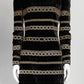 Balmain Black Velvet with Beaded Dress 36