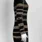 Balmain Black Velvet with Beaded Dress 36