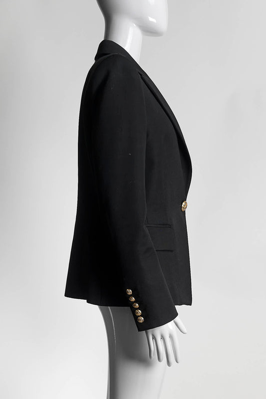Balmain Black Wool Blazer 42