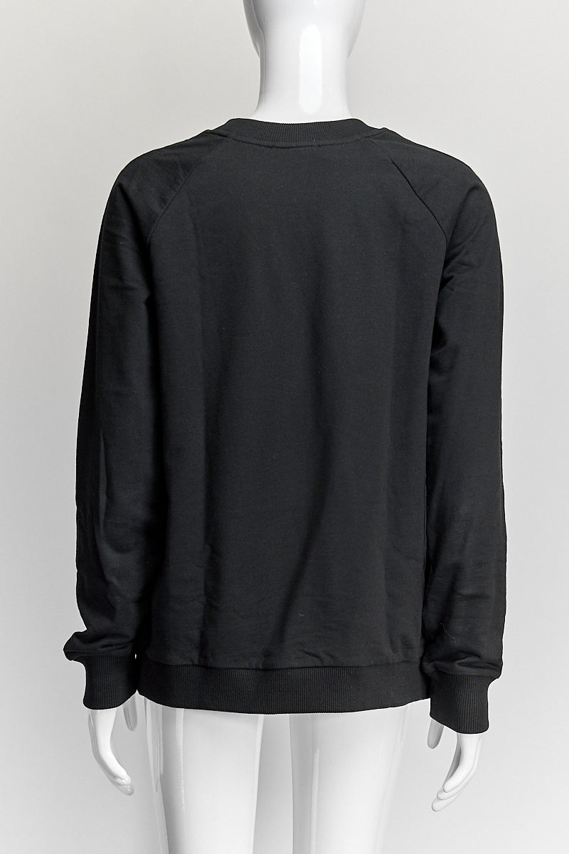 Balmain Gold Logo Black Sweatshirt IT 38