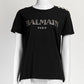Balmain Logo Black Shirt with Logo Button S