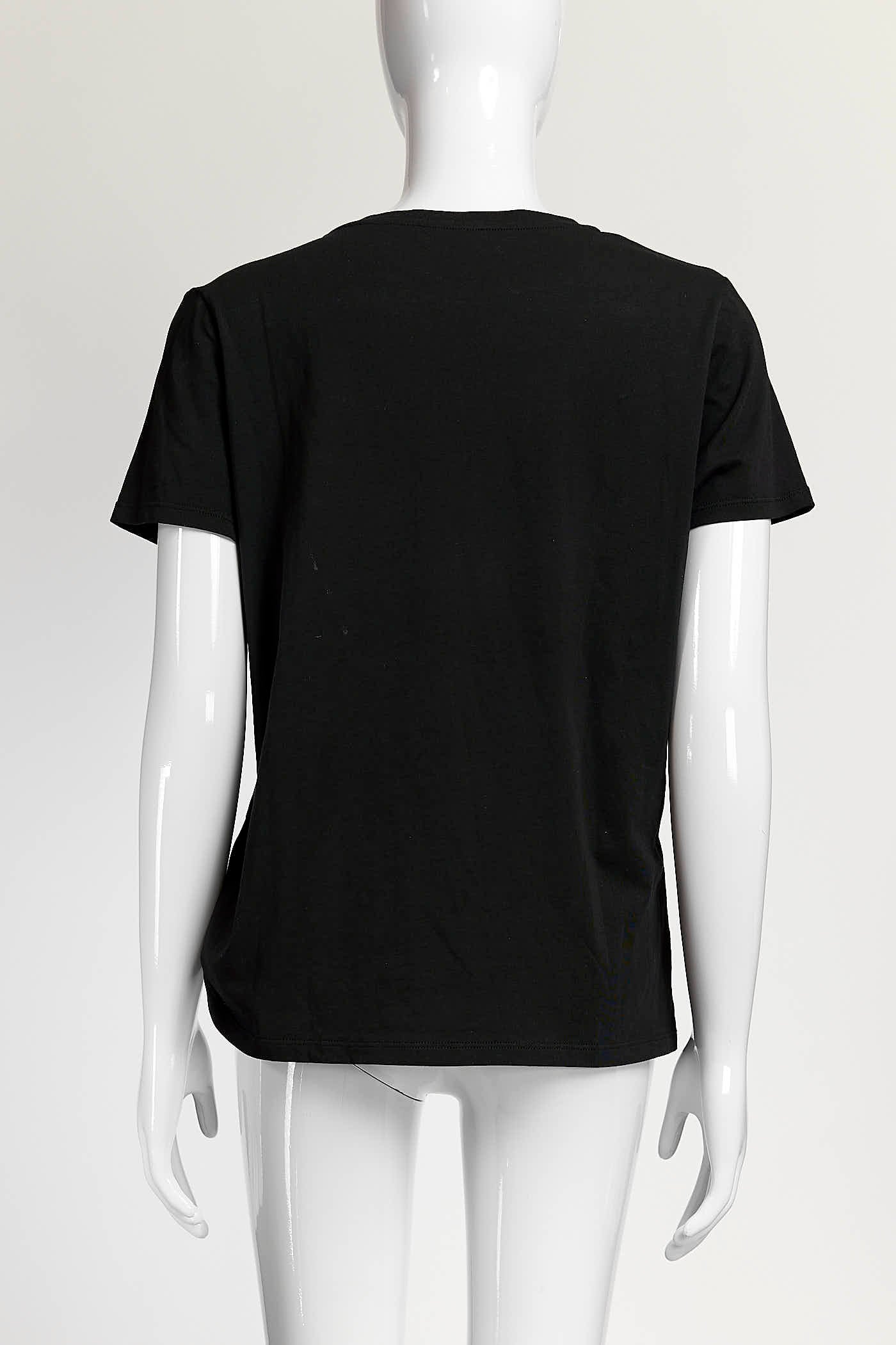 Balmain Logo Black Shirt with Logo Button S