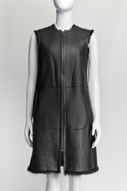 Bogner Leather Fur Reversible Vest