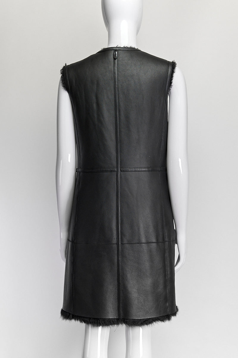 Bogner Leather Fur Reversible Vest