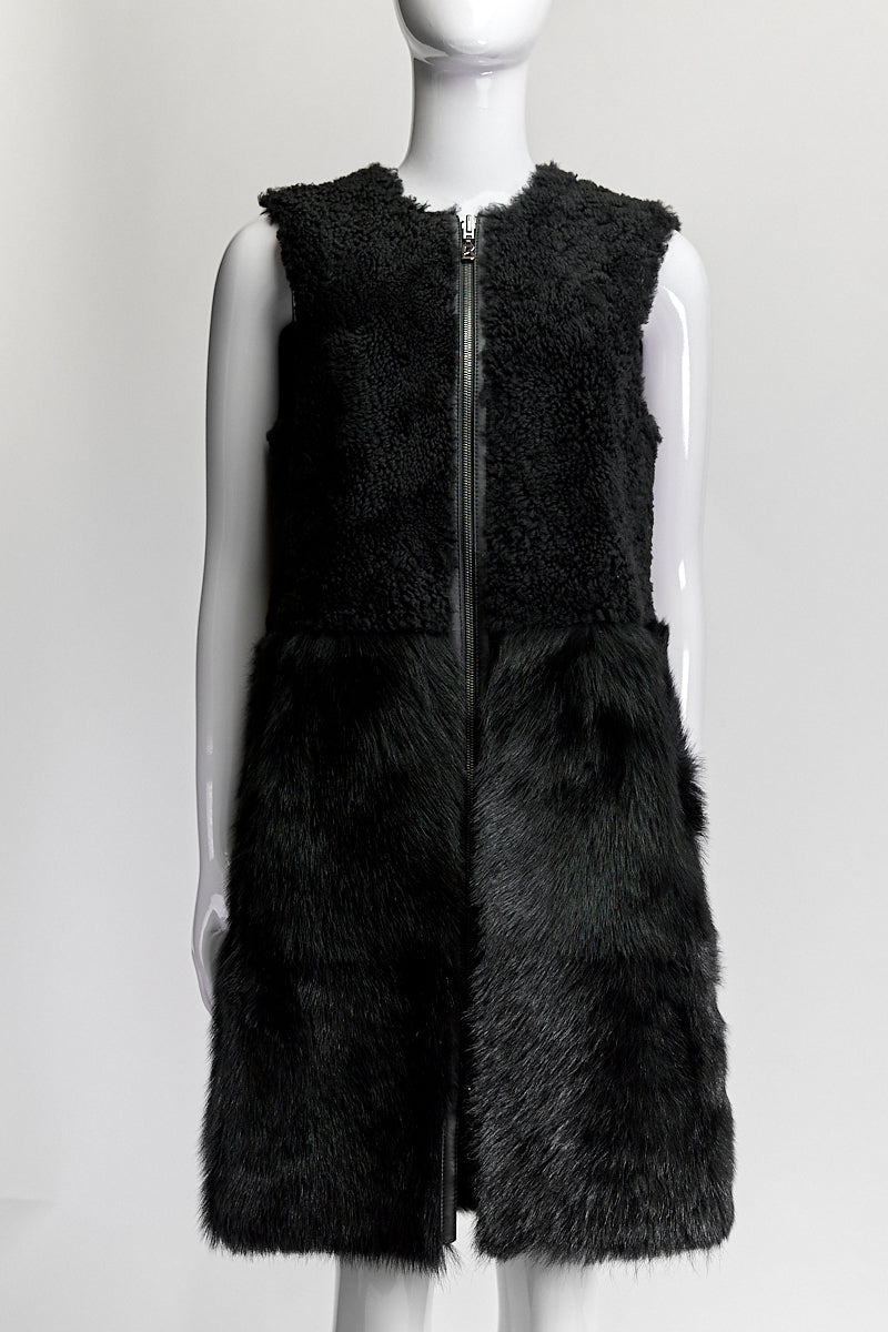 Bogner Leather Fur Reversible Vest