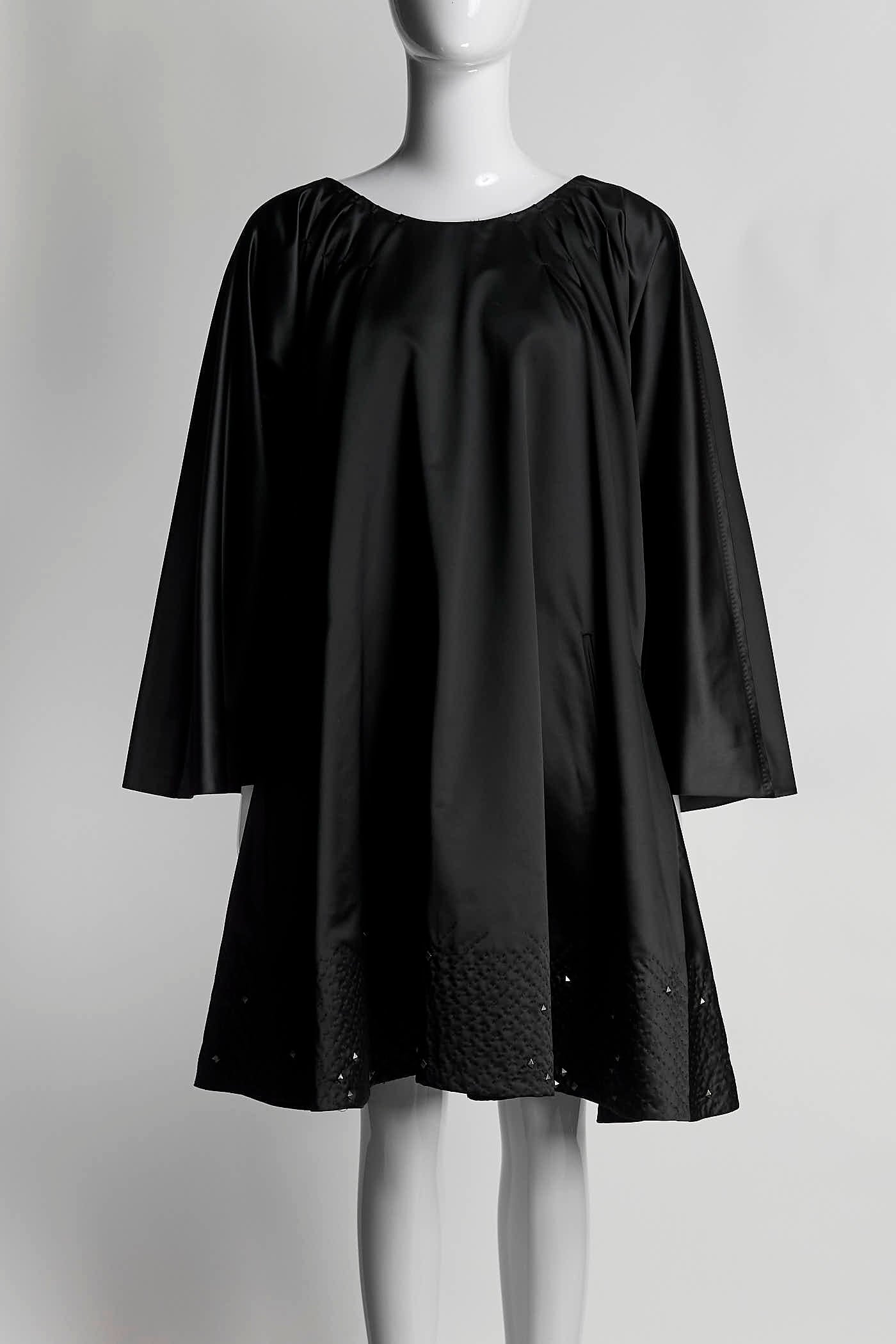 Bottega Veneta Black Satin Dress 40