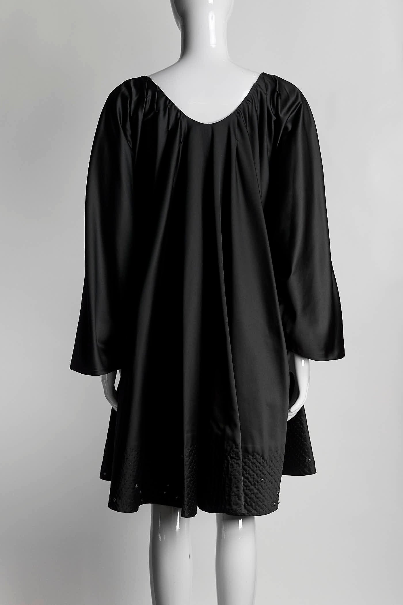 Bottega Veneta Black Satin Dress 40