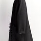 Bottega Veneta Black Wool Fringe Detail Coat IT 40