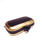 Bottega Veneta Gilded Waxed Leather Knot Clutch Gold Black
