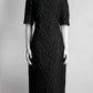 Brandon Maxwell Black Textured Dress 8