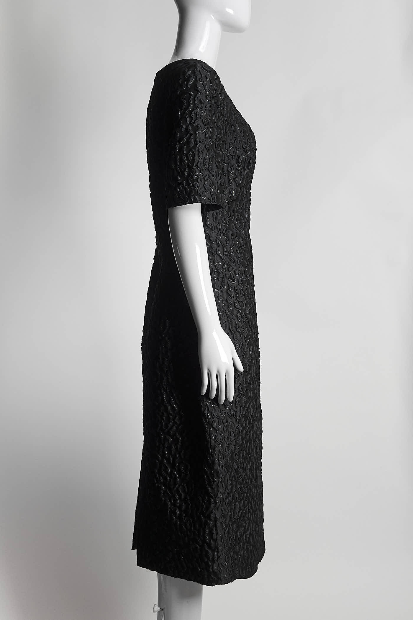 Brandon Maxwell Black Textured Dress 8
