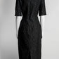 Brandon Maxwell Black Textured Dress 8