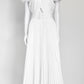 Brandon Maxwell Pleated Midi White Dress US 10