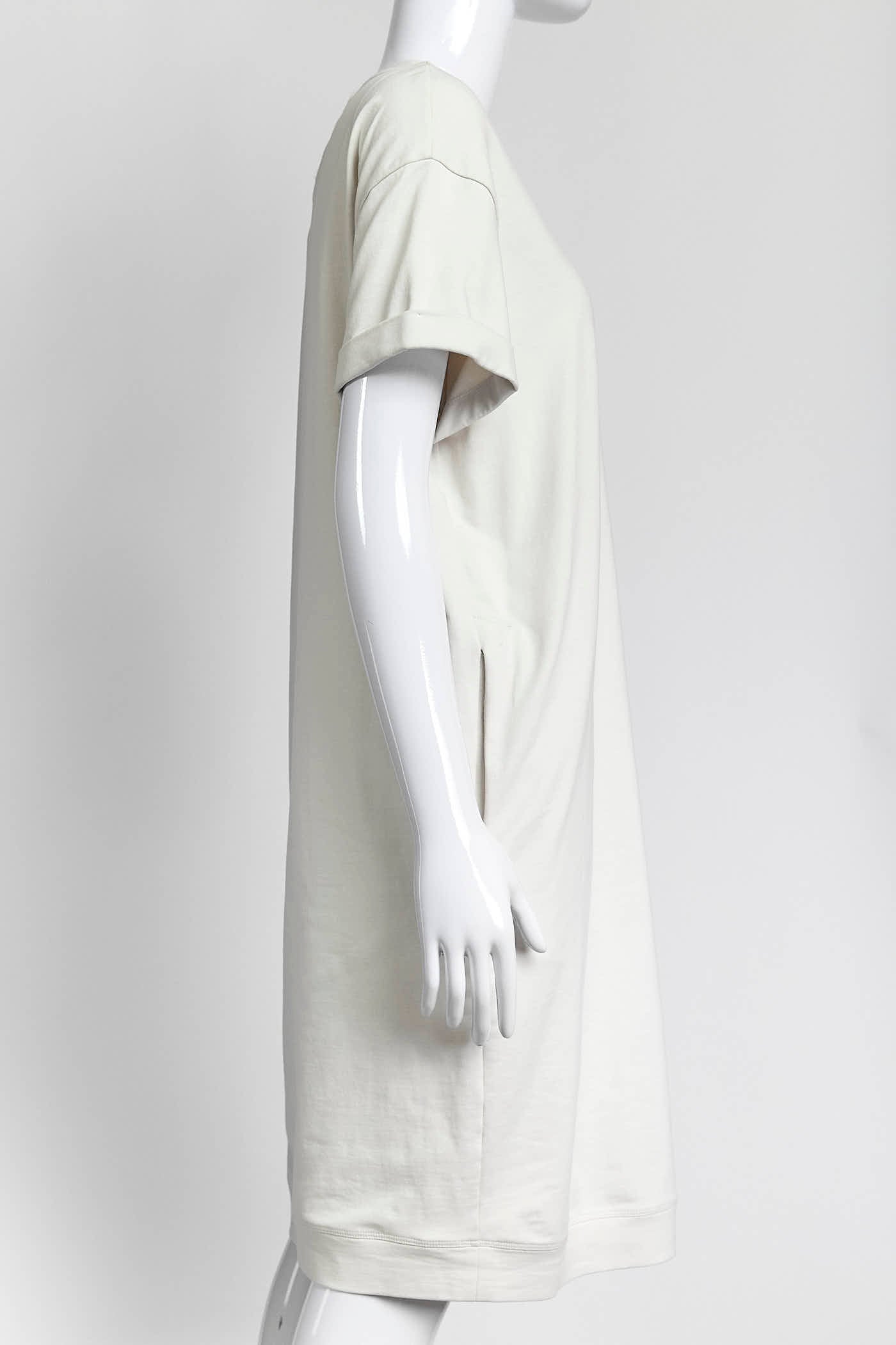 Brunello Cucinelli Cotton Shirt Dress with Monili Detail S