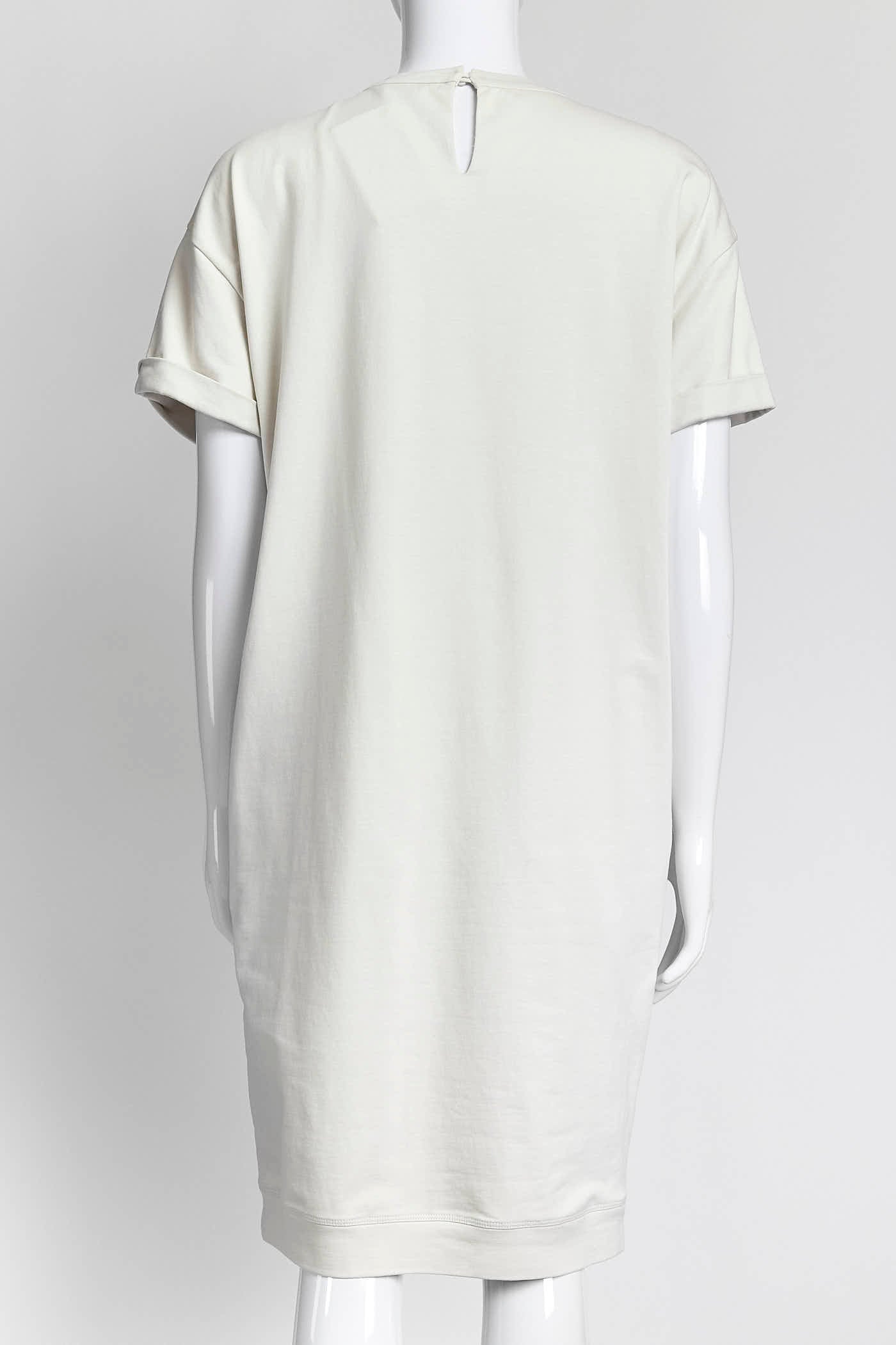 Brunello Cucinelli Cotton Shirt Dress with Monili Detail S
