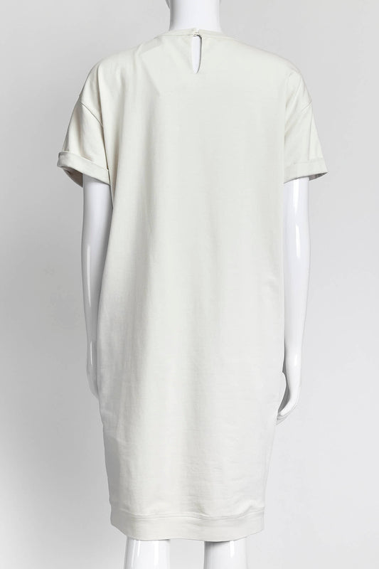 Brunello Cucinelli Cotton Shirt Dress with Monili Detail S