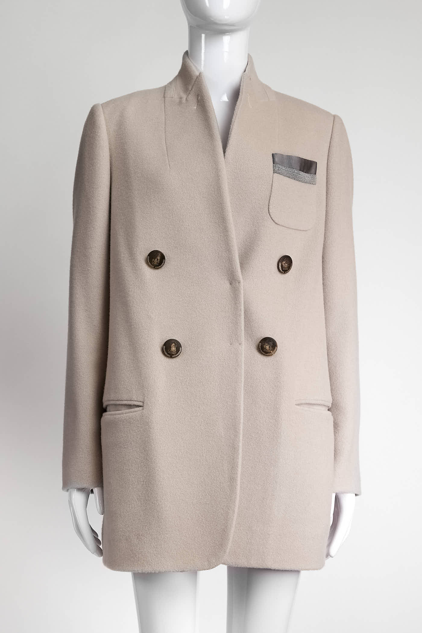 Brunello Cucinelli Double-Breasted Cashmere Blazer 40