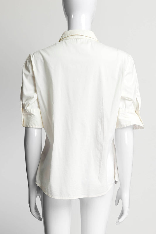 Brunello Cucinelli Floral Detail Shortsleeves Blouse L