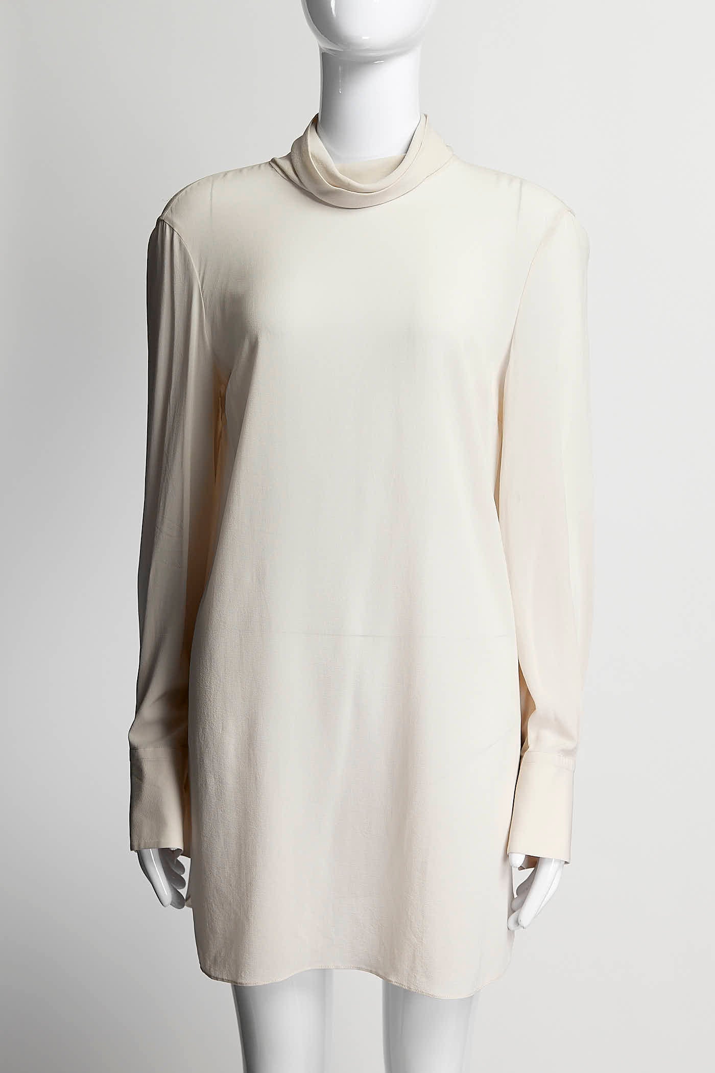 Brunello Cucinelli Cream Silk Blouse M
