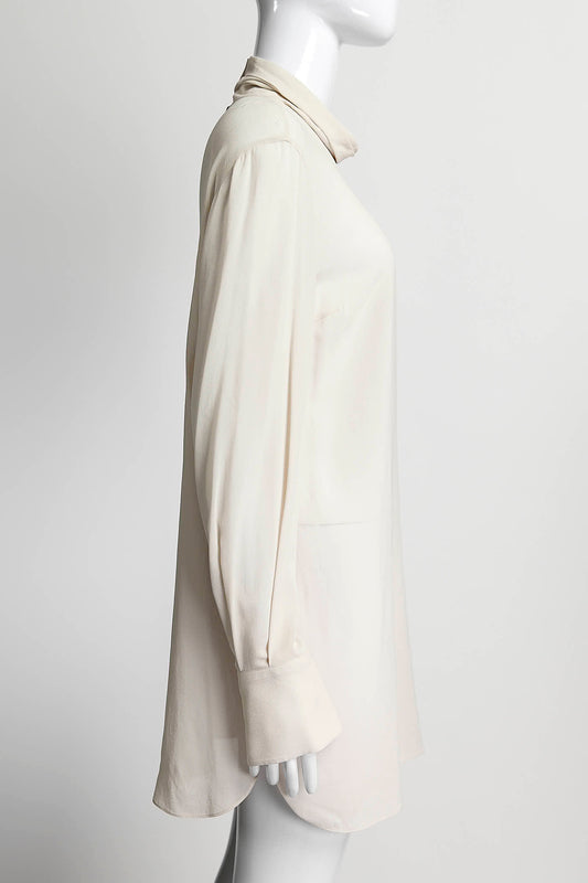 Brunello Cucinelli Cream Silk Blouse M