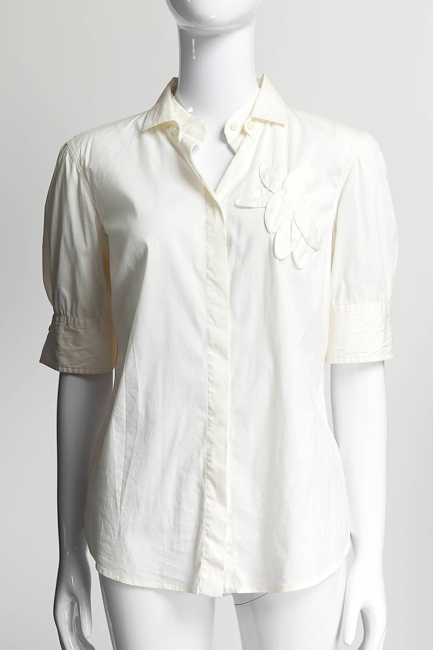 Brunello Cucinelli Floral Detail Shortsleeves Blouse L