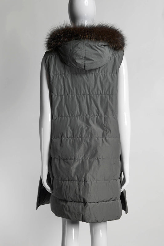Brunello Cucinelli Green Puffer Vest L