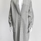 Brunello Cucinelli Grey Metallic Long Cardigan S