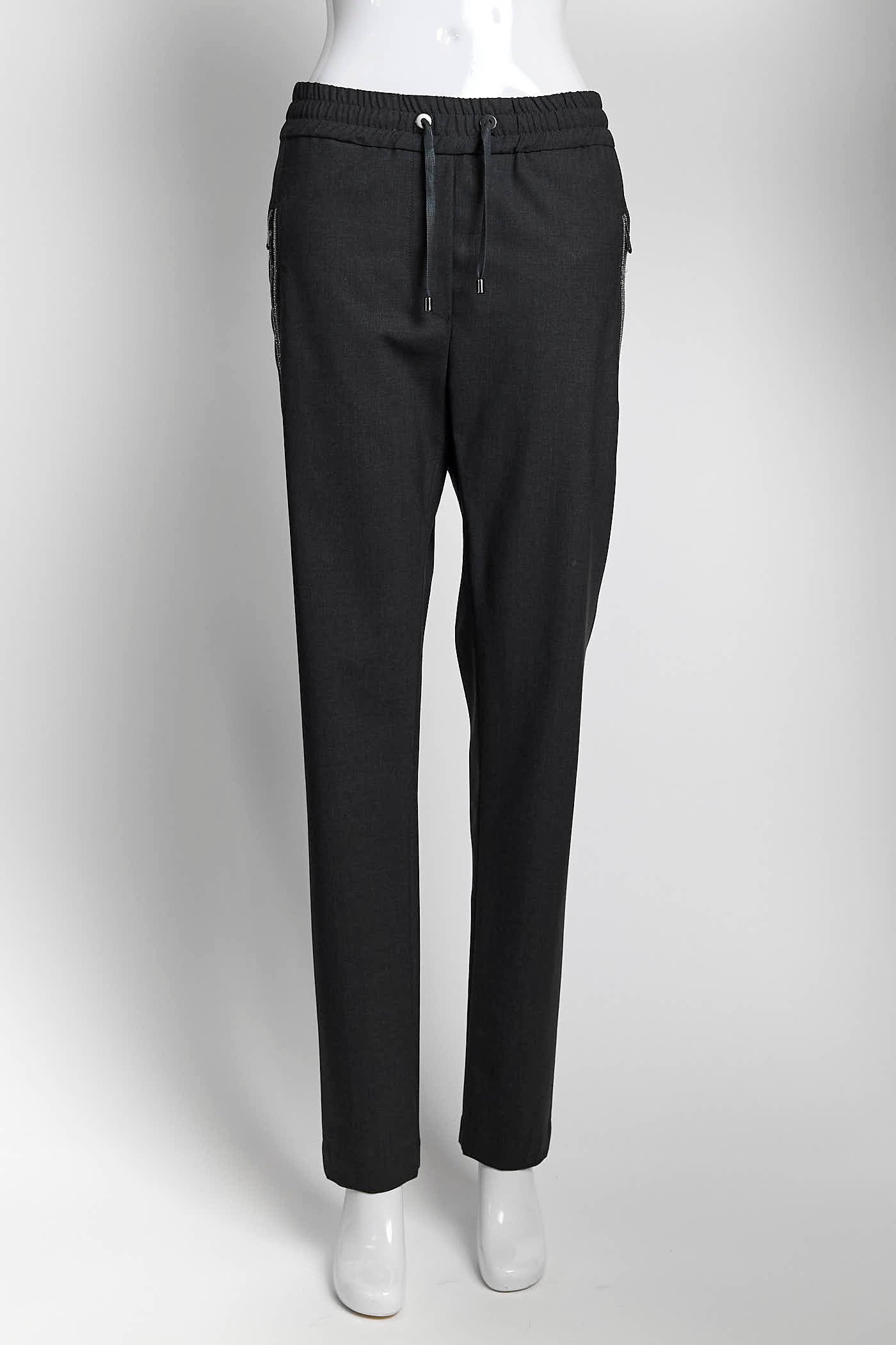 Brunello Cucinelli Grey Monili Detail Jogger IT44