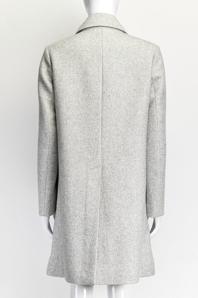 Brunello Cucinelli Grey Wool Coat IT 42