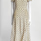 Burberry Beige Navy Polka Dot Silk Dress 2