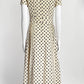 Burberry Beige Navy Polka Dot Silk Dress 2