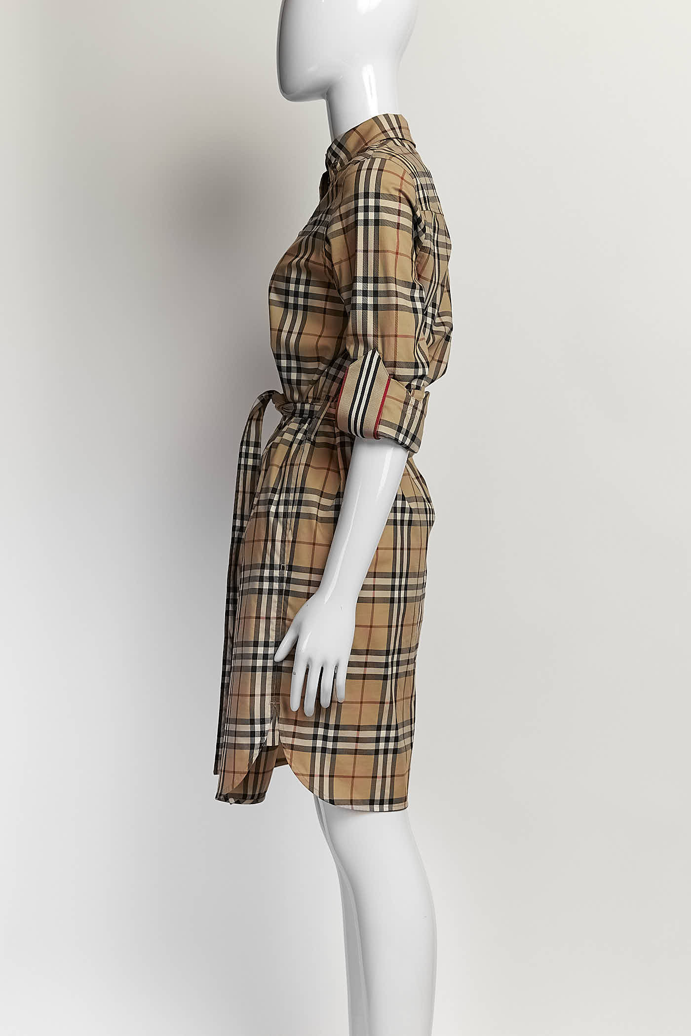 Burberry Check Short Shirt Dress UK4
