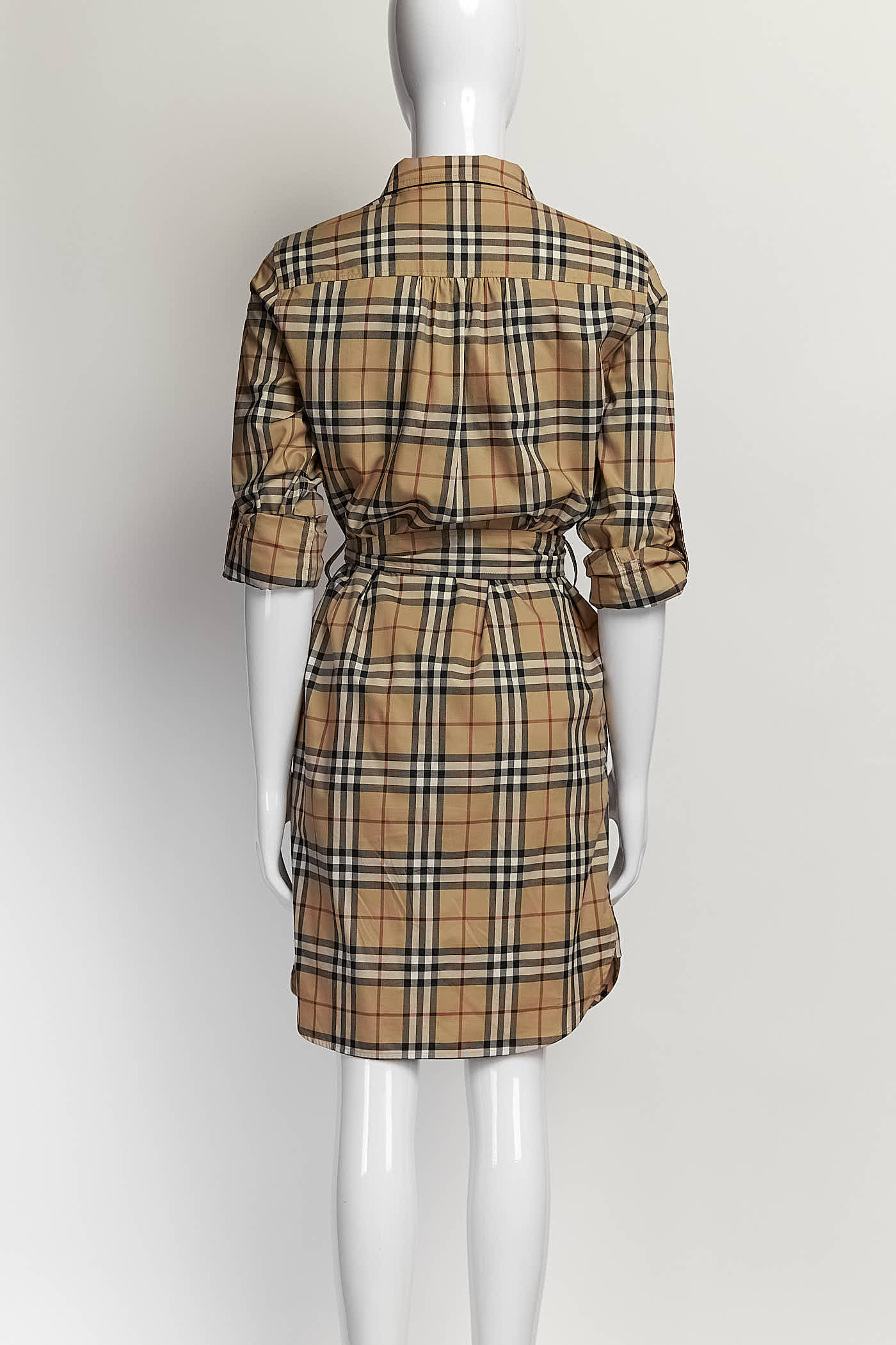 Burberry Check Short Shirt Dress UK4