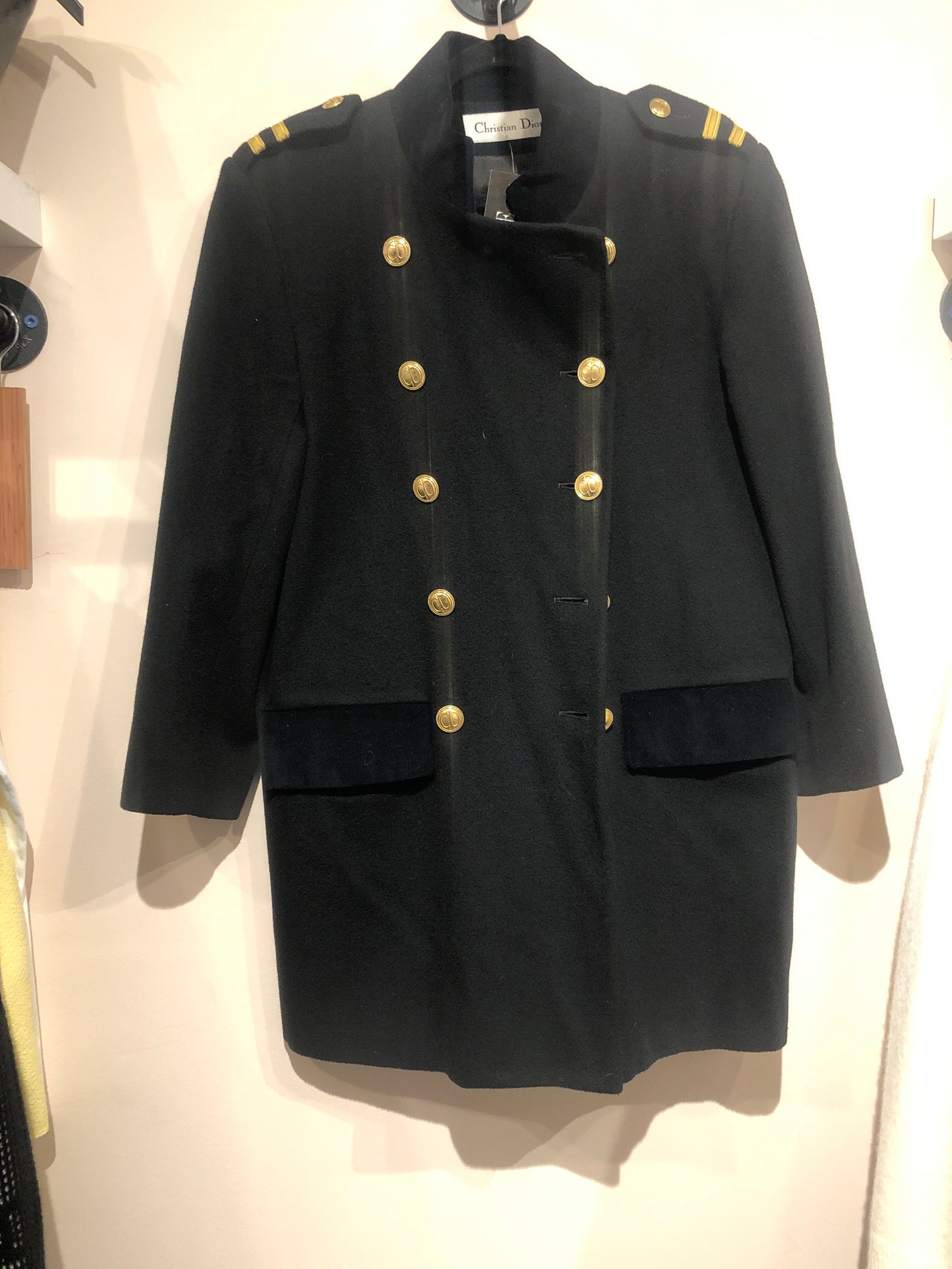 Christian Dior pea coat- gold buttons