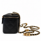 CHANEL VANITY CASE IN BLACK CAVIAR LEATHEER