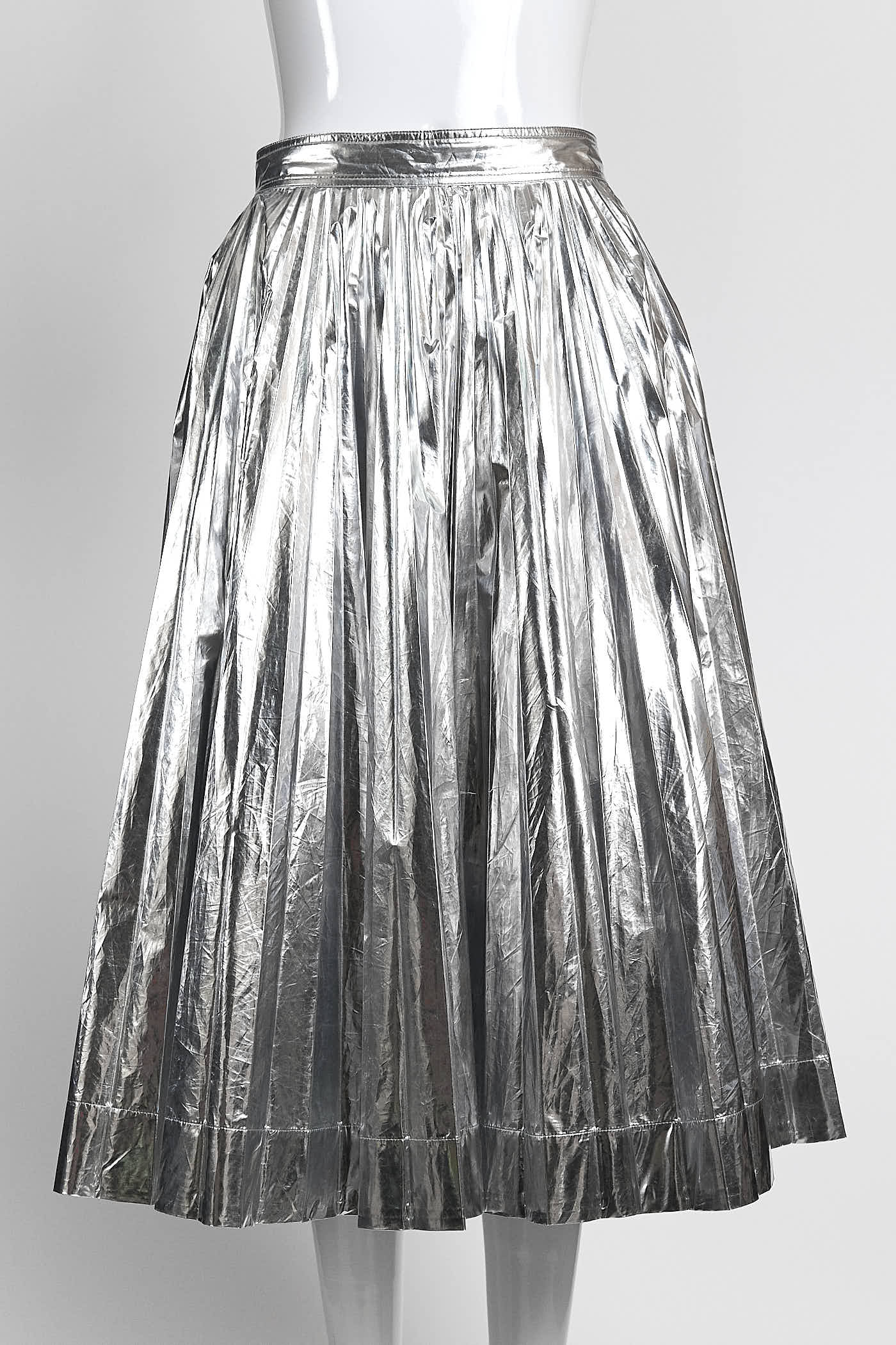 CALVIN KLEIN Metallic Pleated Skirt 8