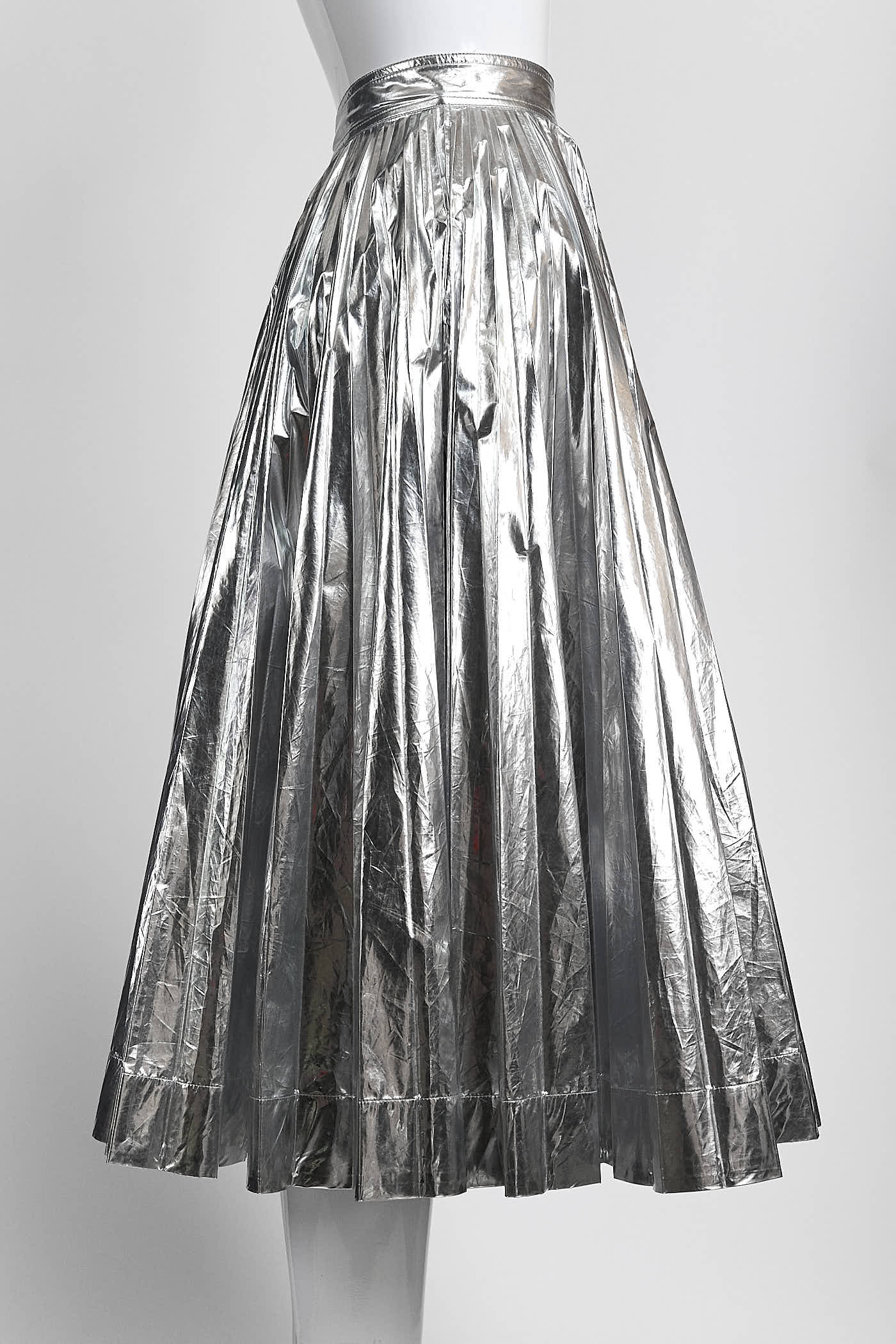 CALVIN KLEIN Metallic Pleated Skirt 8