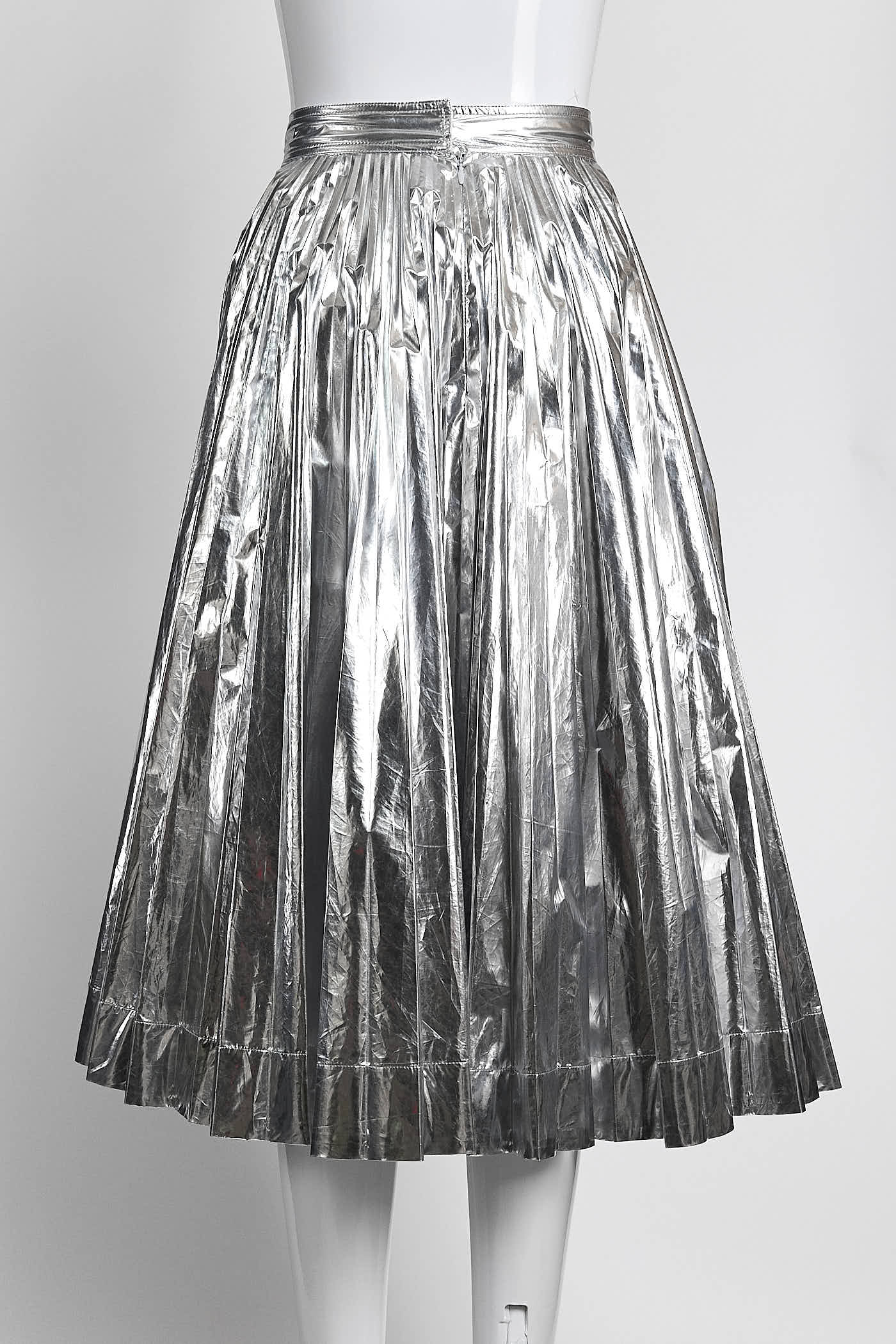 CALVIN KLEIN Metallic Pleated Skirt 8