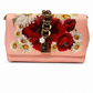 dolce and gabbana pink peony print box clutch