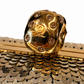 Alexander Mcqueen Gold Sequin and Crystal Skull Clutch