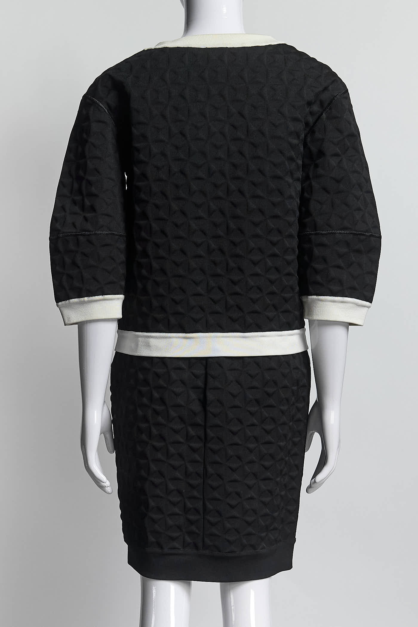 CHANEL 2013 Spring Summer Black and White Balloon Jacket/Dress Set 34