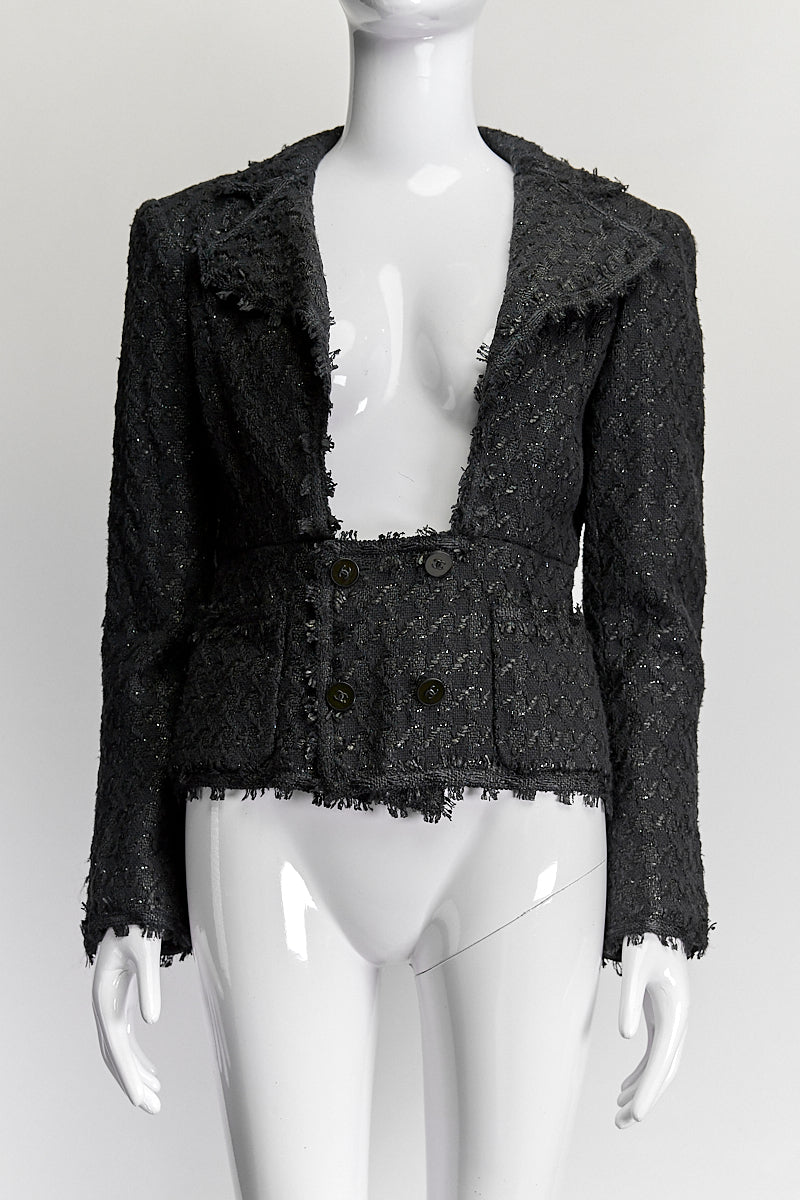 CHANEL Black Tweed Blazer