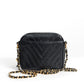 CHANEL Caviar Chevron Quilted Camera Bag