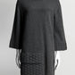 CHANEL Grey Quilted pocket Sweater Dress 36