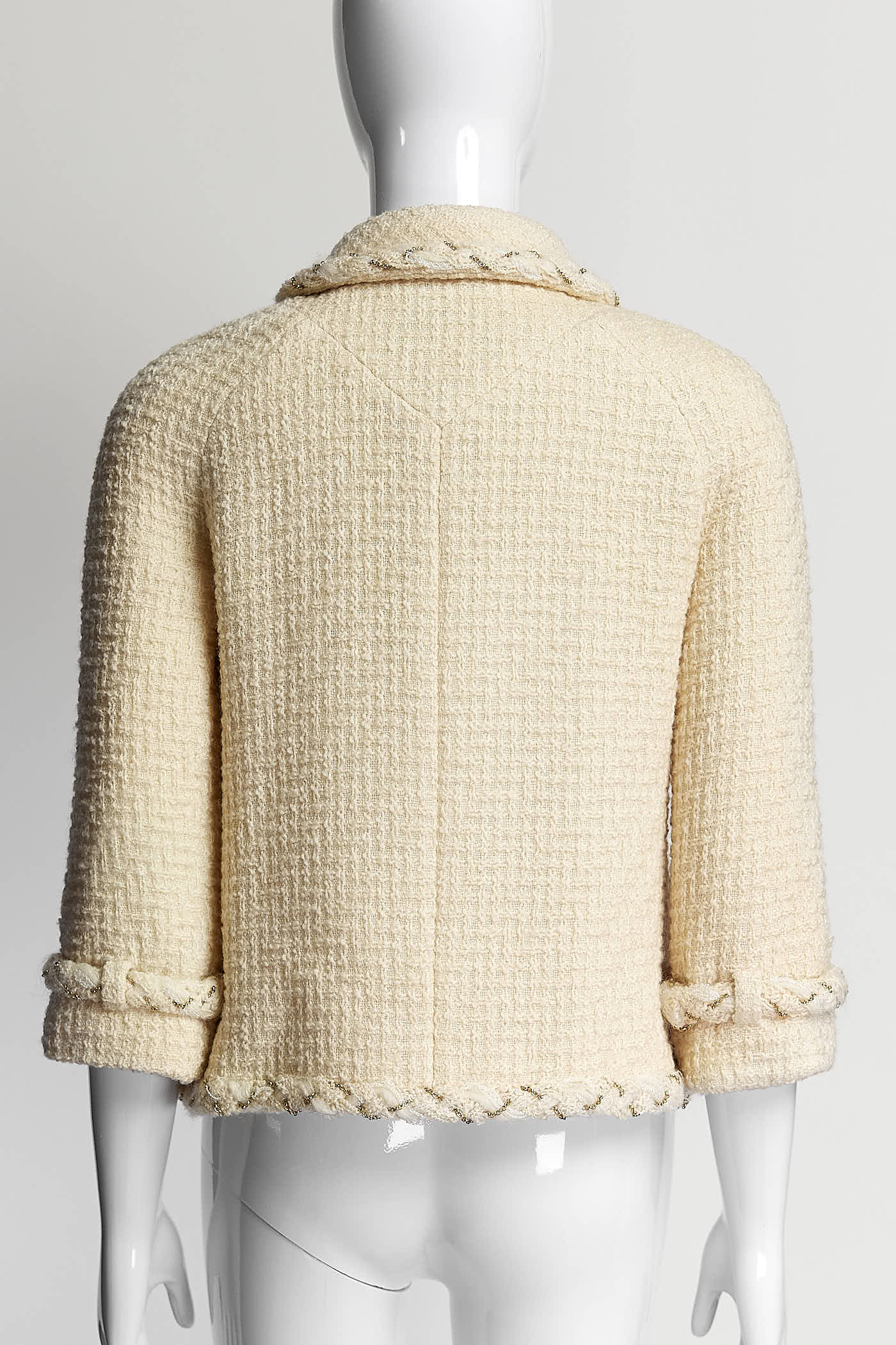 CHANEL Ivory Wool Tweed Jacket 2007