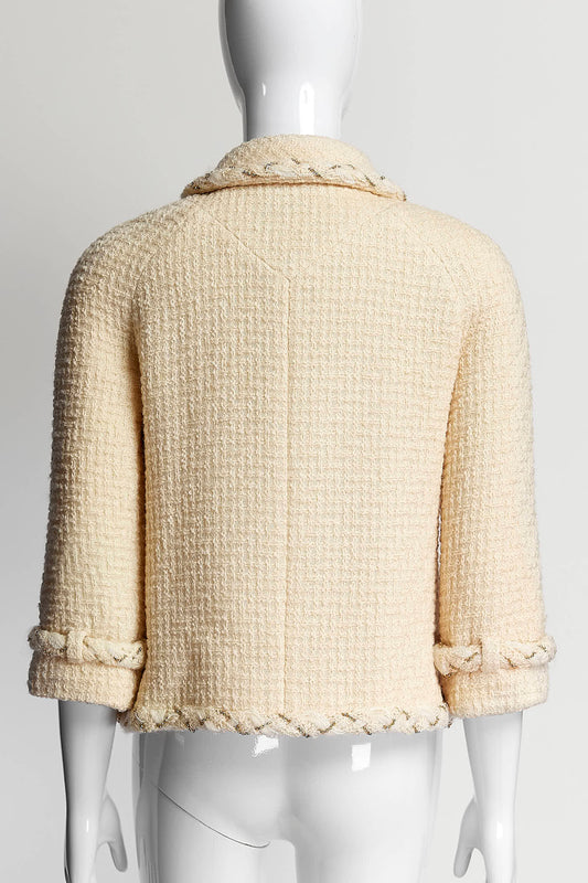 CHANEL Ivory Wool Tweed Jacket 2007