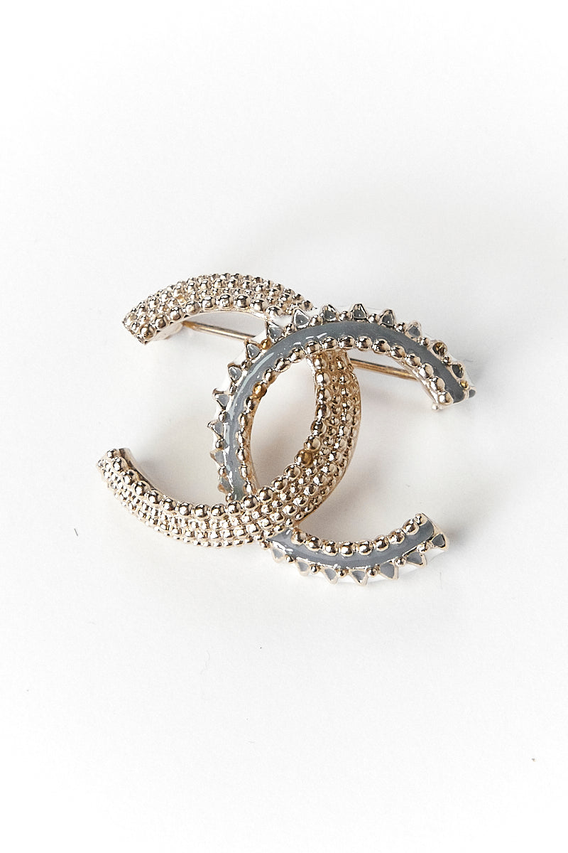 CHANEL TWO TONE BROOCH