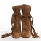 CHLOÉ Tassel Suede Ankle Boots 38
