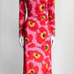 Carolina Herrera Pink Floral Print Midi Length Dress S